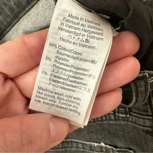 Madewell Women's The Perfect Vintage Crop Jean in Black Rinse Wash Size 27 GUC - Picture 7 of 9